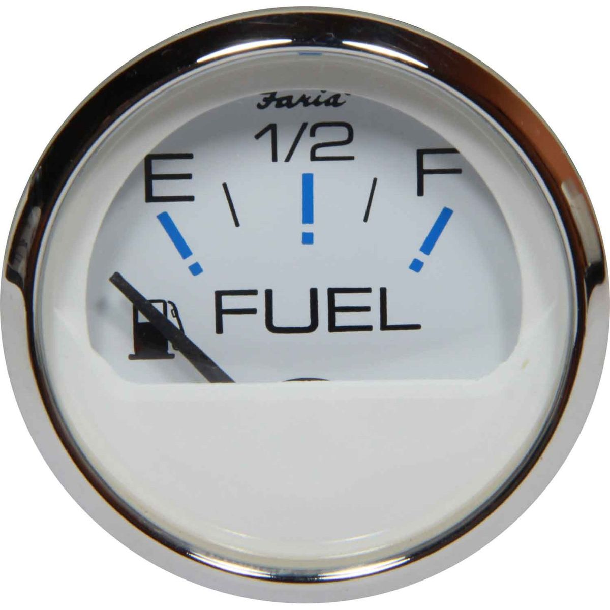 Faria Beede Fuel Level Gauge in Chesapeake SS White Style (US Resist) FAR13801
