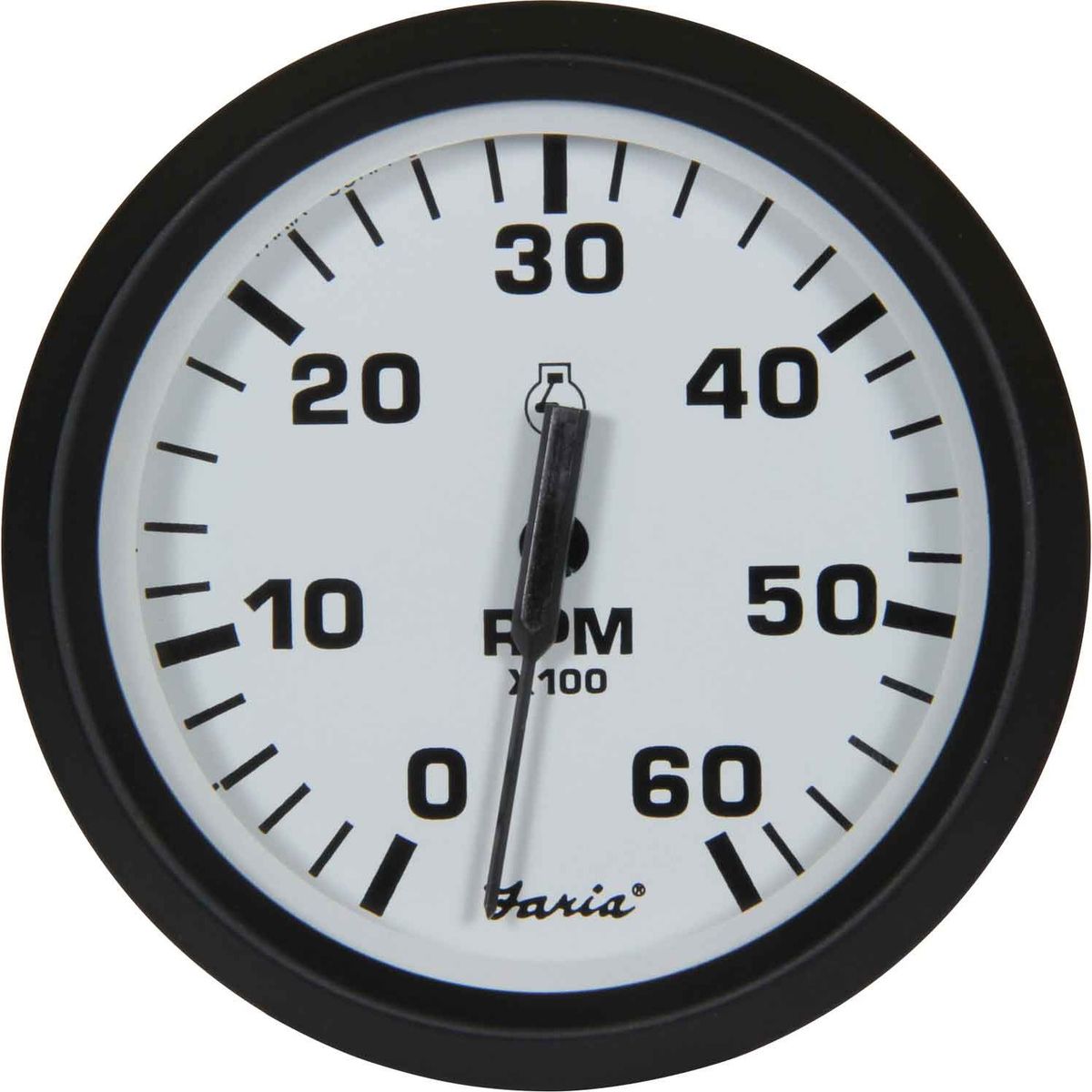 Faria Beede Tachometer in Euro White Style (6000RPM / Petrol Inboard) FAR32904