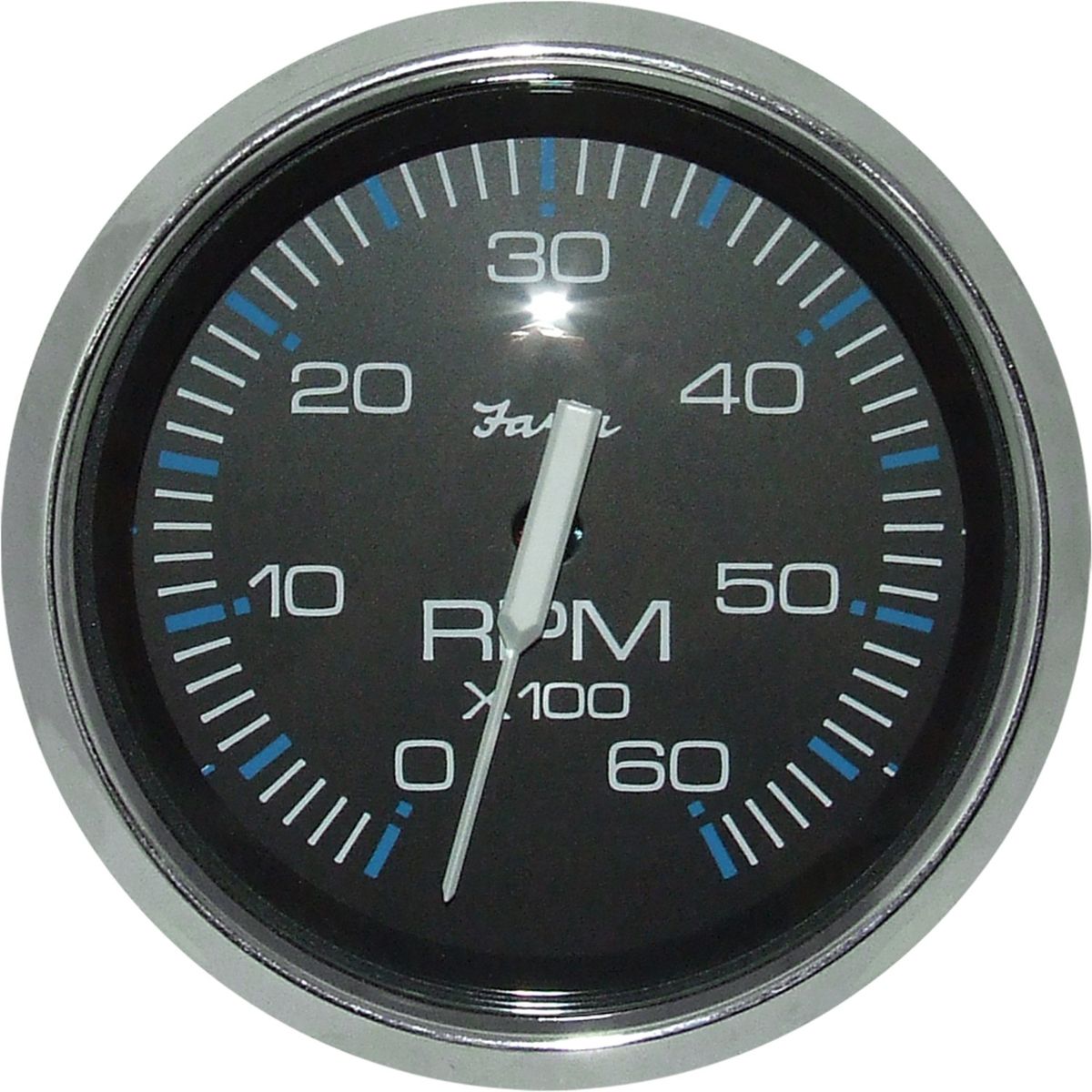 Faria Tachometer in Chesapeake SS Black (6000RPM / Petrol Inboard) FAR33710