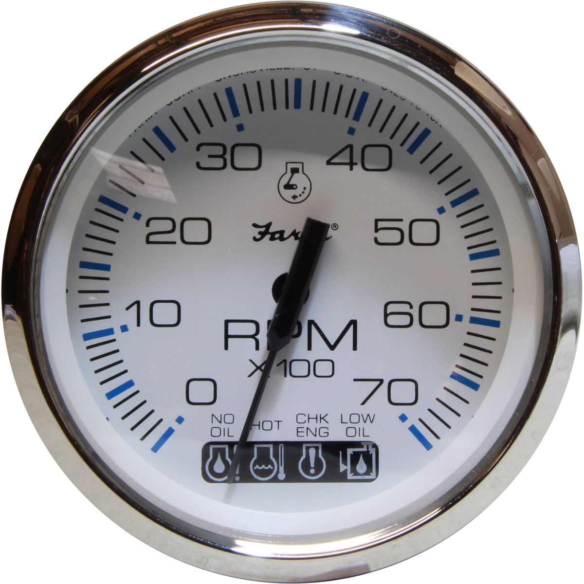Faria Tacho/System Check in Chesapeake SS White (7000RPM / OMC) FAR33850