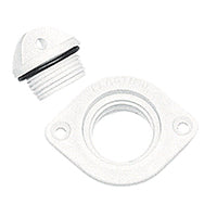 Lalizas Drain Socket w/Plug, Oval w/2 Holes, 48x36mm, White