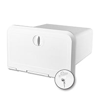 Lalizas Storage Hatch f/ VHF/RadioCD, w/Lock, 180x285x255mm,White (196364)