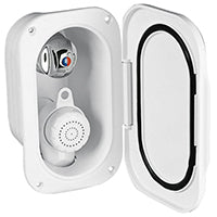 Lalizas Case w/Shower &MixerTap, 5m Hose, Lid w/Gasket, White