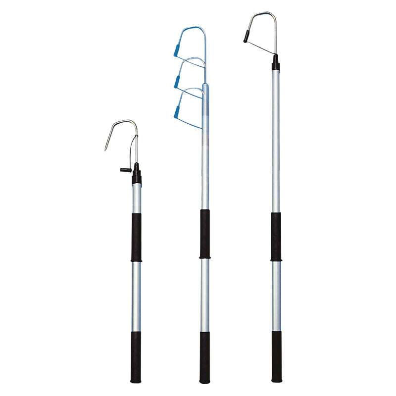 Lalizas Telescopic Gaff w/ Anod. Alumin. Pole Ø30mm, L.800-1205mm & Inox Hook Ø8mmxW.100mm