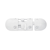 Lalizas Anti-Rattle Barrel Bolt, Plastic, White