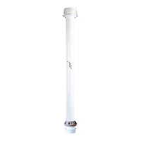 Lalizas Table Pedestal, Fixed, Aluminium, Ø60x770mm, White (44049)