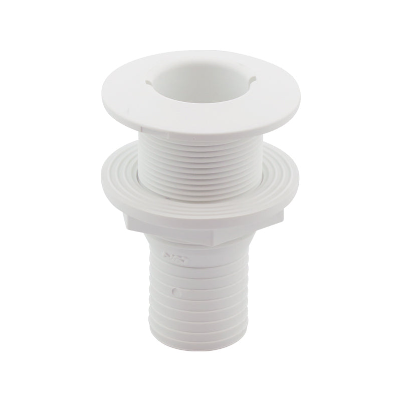 Lalizas Thru-Hull Fitting 1 1/2'', w/Hose Barb Ø38mm, White