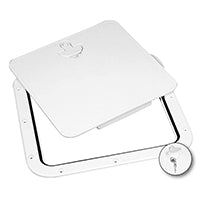 Lalizas Inspection Hatch w/Rem.Cover&Lock, White, 380x380mm