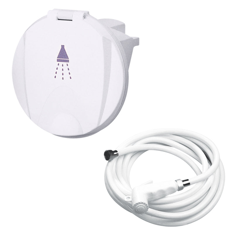 Lalizas Case w/Chrome Shower Spray, 3m Hose, w/Lid, Chrome