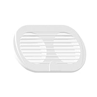 Lalizas Vent. Shaft Grilles, Double, Ø3'', 195x105mm, White