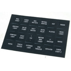 Lalizas Function labels for switch panels (24pcs) (70589)