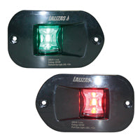 Lalizas FOS LED 12 Starboard & Port Lights 112,5°, Side & Flush mounted, Set, with black housing