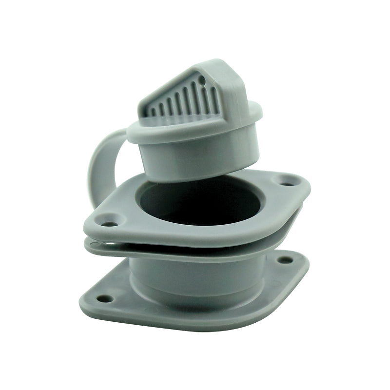 Lalizas Non-return Drain Valve Set, with plug for 25mm Transom, Grey (74449)