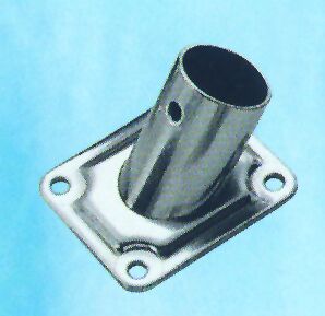 Lalizas Rectangular Base, w/inclination 60°, Inox 316, ø25mm (95880)