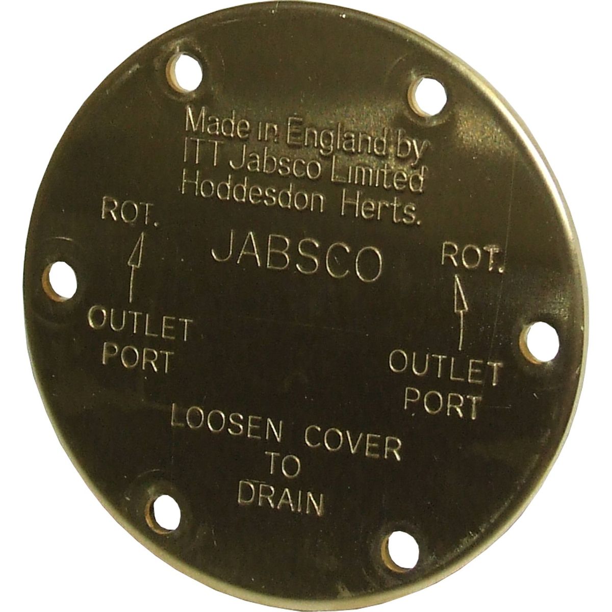 Jabsco 11830-0000 Pump End Cover Plate for 3/4" Pumps JAB-11830-0000