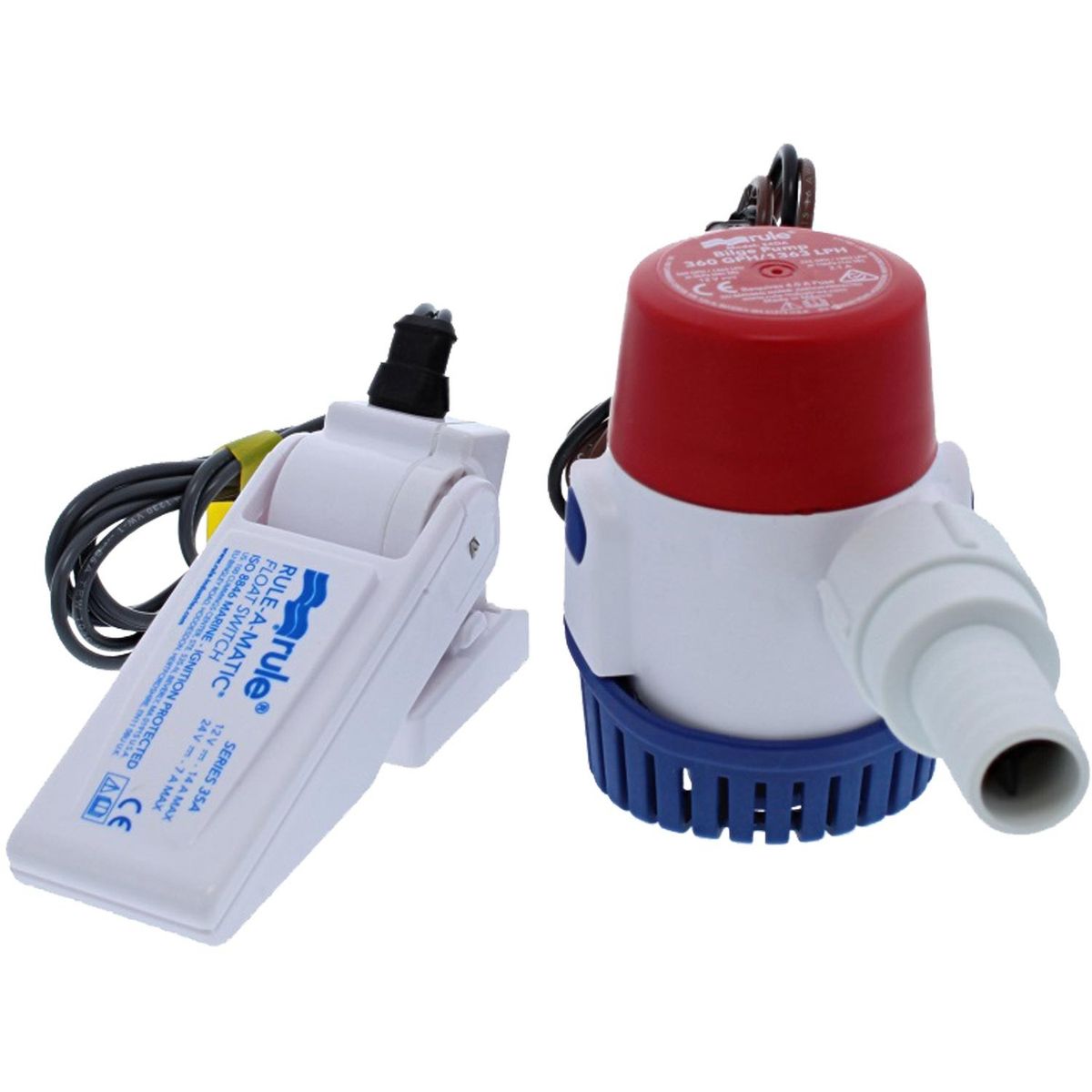Rule 24DA 360 Submersible Bilge Pump with 35A Float Switch JAB-24DA-35A