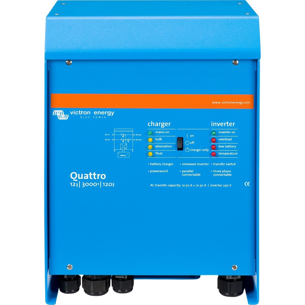 Victron Quattro Inverter/Charger (12V / 3000VA) VC-QUA123020010