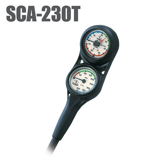 TUSA SCA230T Twin Pressure and Depth Gauge - waterworldsports.co.uk