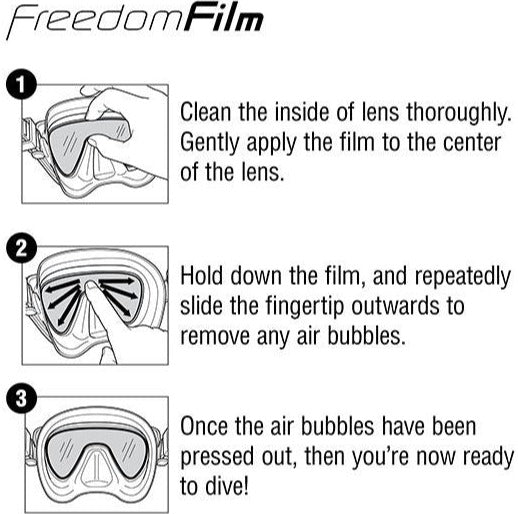 TUSA TA0801 Anti-Fog Film (No-fog Defog) Single Lens - waterworldsports.co.uk