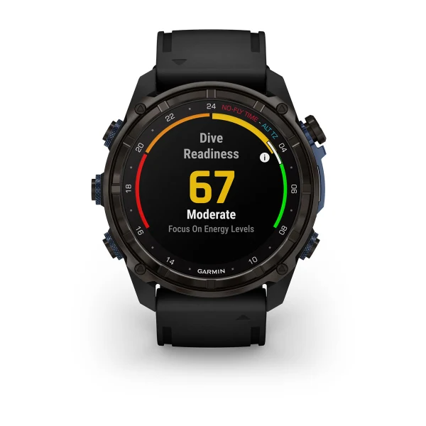 Garmin Descent™ Mk3i – 51 mm Carbon Grey DLC Titanium with Black Silicone Band - waterworldsports.co.uk