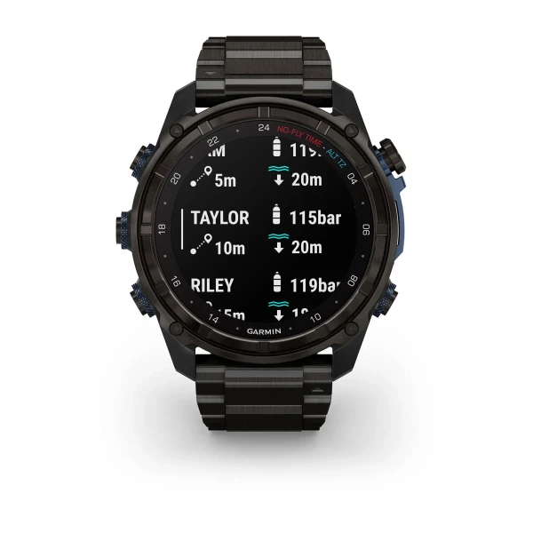 Garmin Descent™ Mk3i – 51 mm Carbon Grey DLC Titanium with DLC Titanium Band - waterworldsports.co.uk