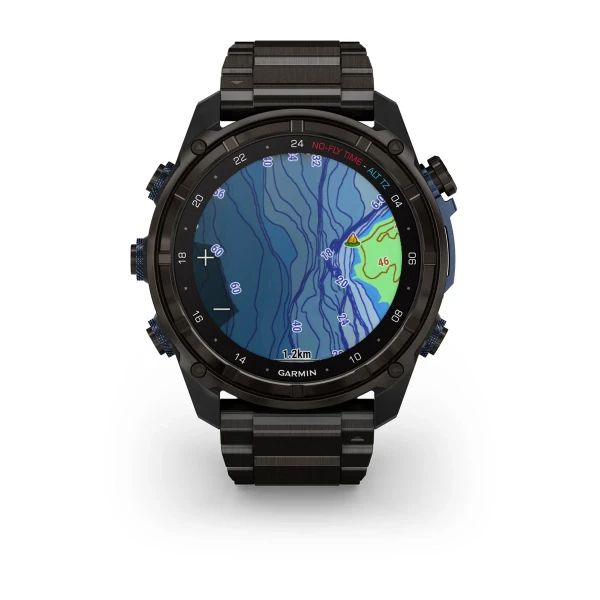 Garmin Descent™ Mk3i – 51 mm Carbon Grey DLC Titanium with DLC Titanium Band - waterworldsports.co.uk