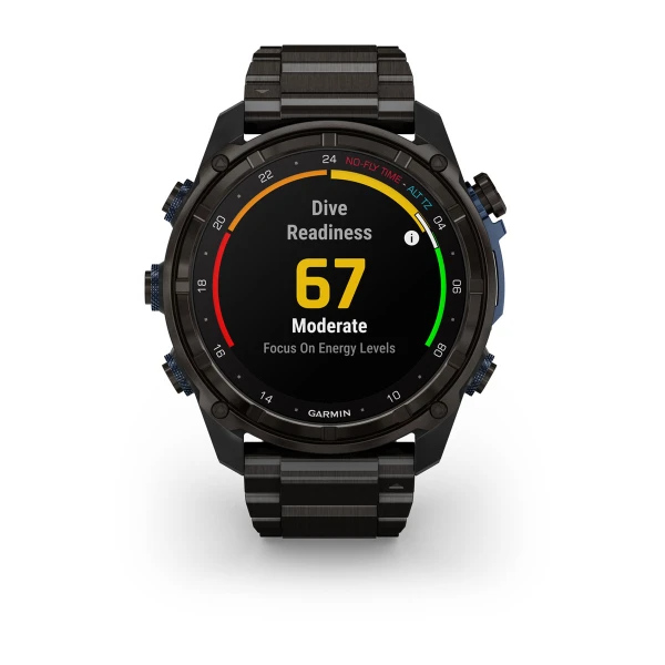 Garmin Descent™ Mk3i – 51 mm Carbon Grey DLC Titanium with DLC Titanium Band - waterworldsports.co.uk