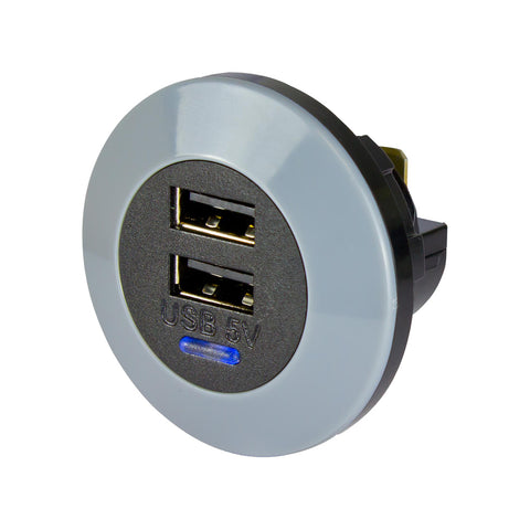 Alfatronix Powerverter Double USB Power Outlet - Front Fit - 2 x 1.5A