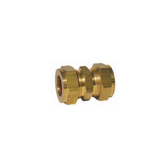 AG Straight Brass Coupling (3/16" x 1/8" Compression) 1-12020