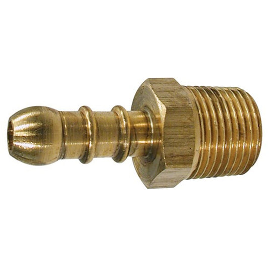 AG Brass Straight Hose Tail (1/8" BSPT Male to 10mm Hose) 1-16261