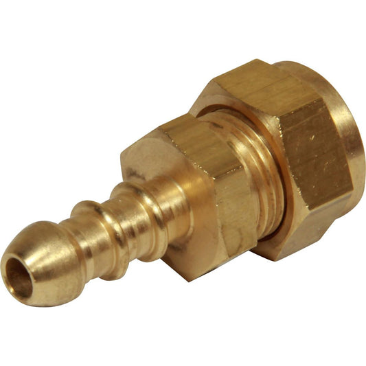 Compression Hose Connector 3/8" Compression to 3/8" Hose Tail 1-16278