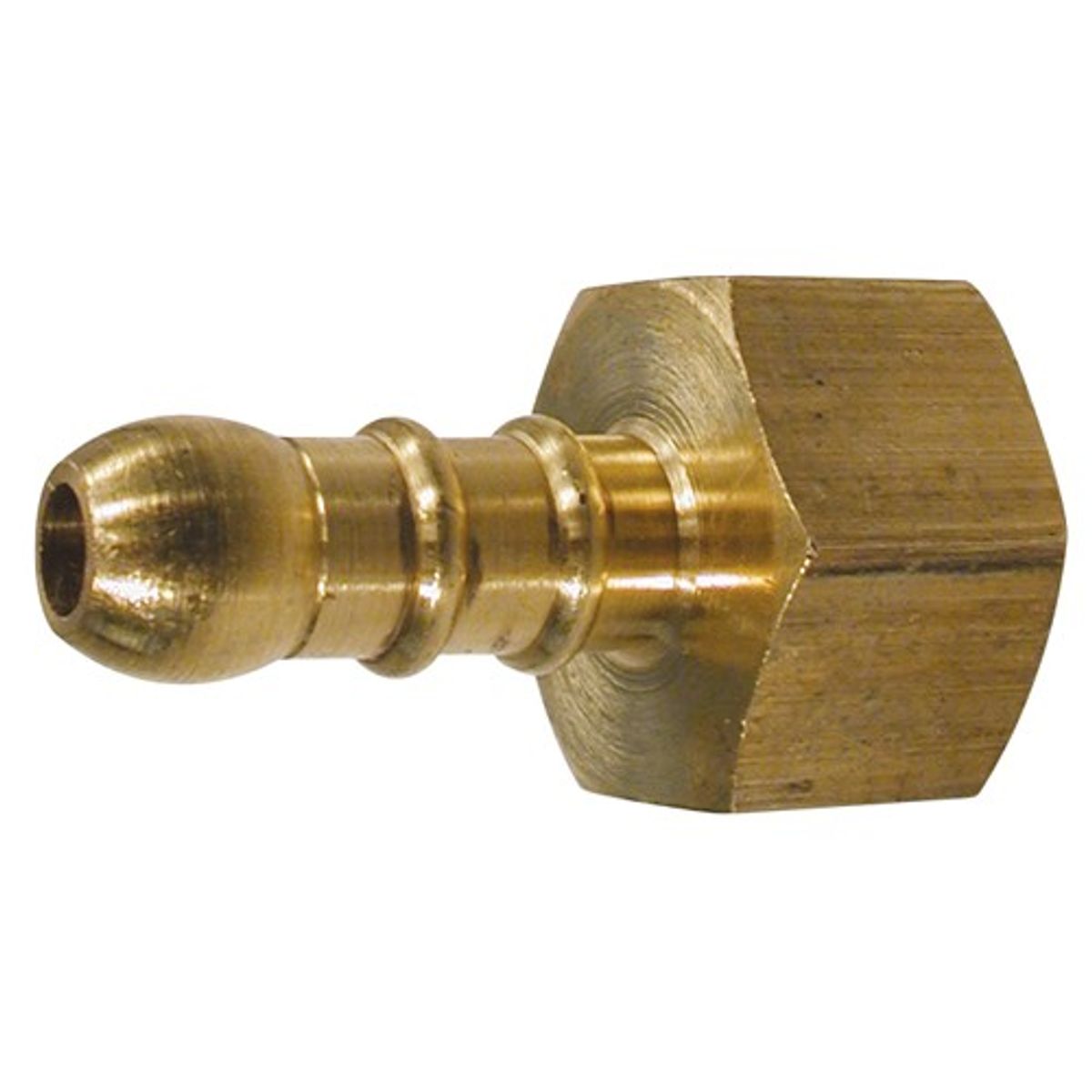 AG Brass Straight Hose Tail (3/8" BSP Female to 3/8" Hose) 1-16293