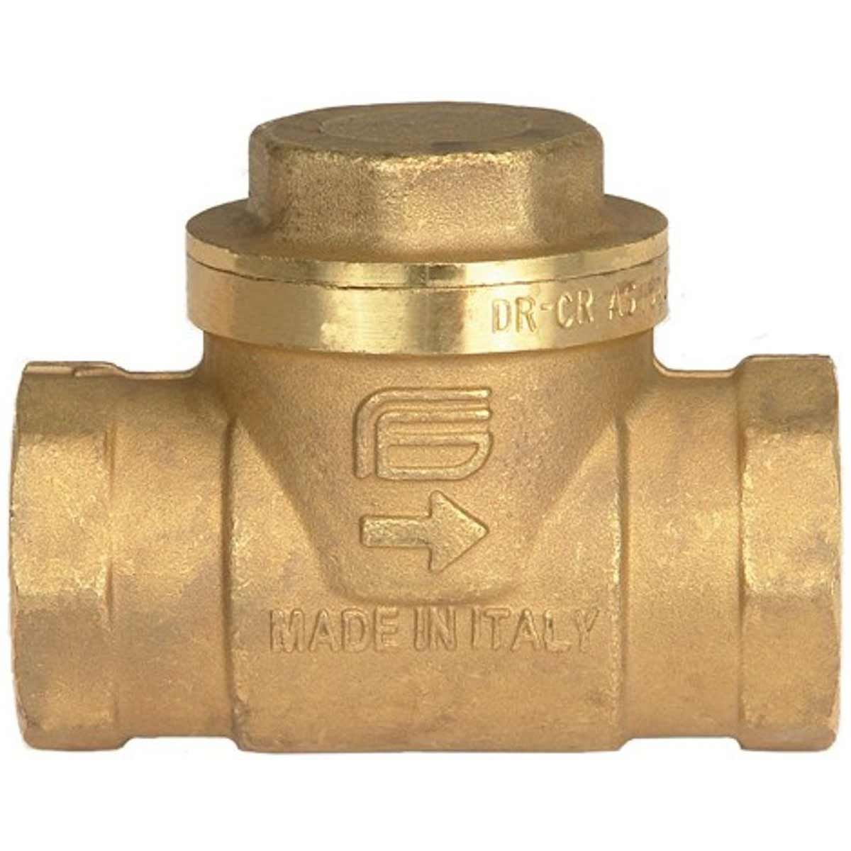AG DZR Brass Inline Swing Check Valve (Female / 1-1/2" BSP) 1-17355