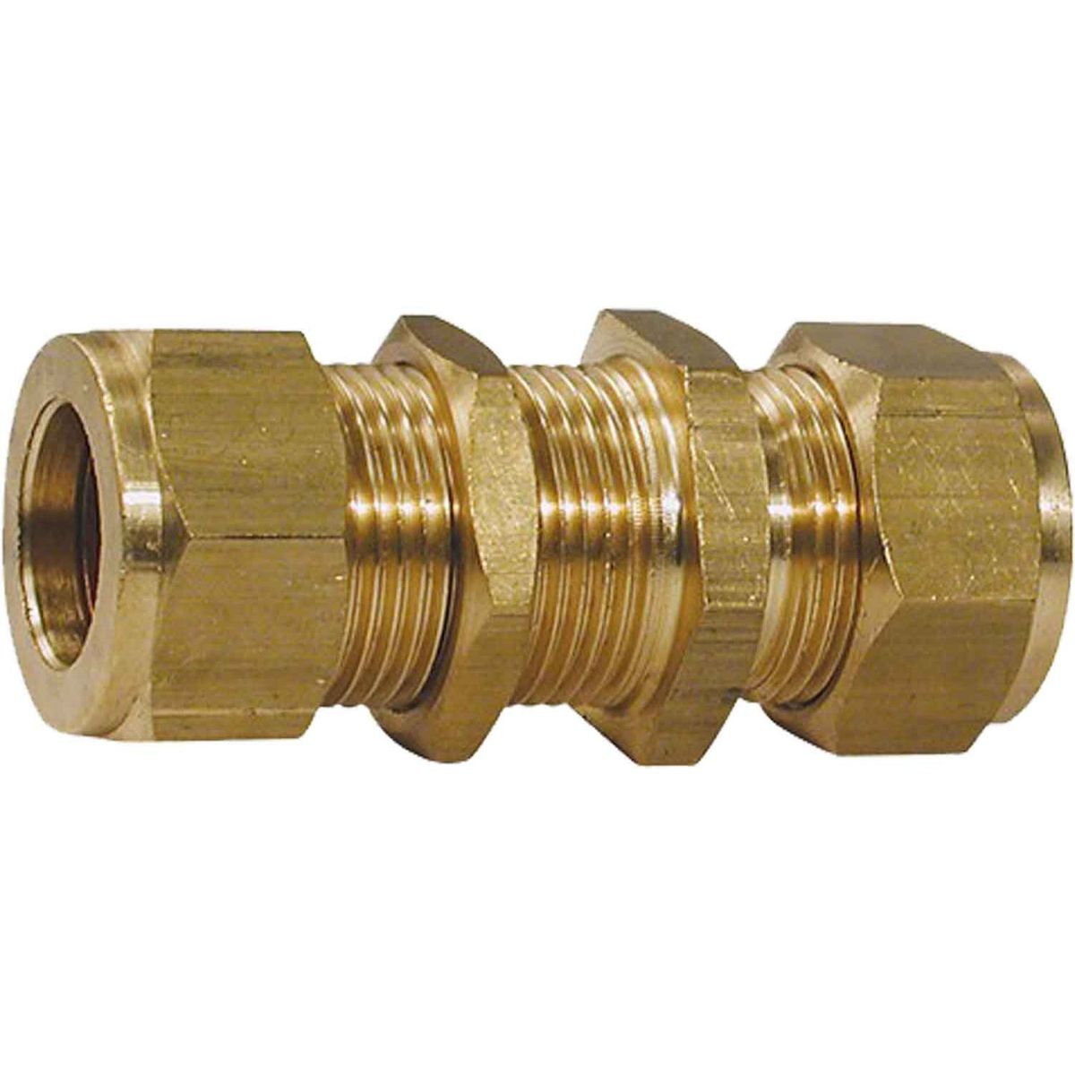 AG Brass Compression Bulkhead Coupling (3/4" OD / 1/2" Bulkhead) 1-17560