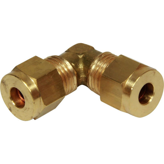 AG Brass Compression Elbow (1/4" to 1/4" Compression) 1-18050