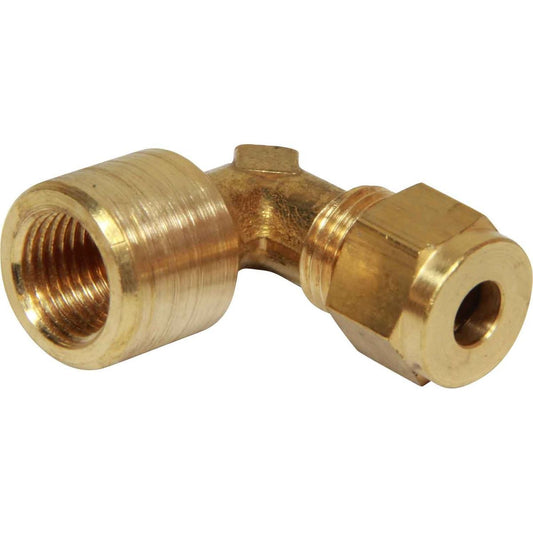 AG Brass Compression Elbow (1/4" BSP Female to 1/4" Compression) 1-18360