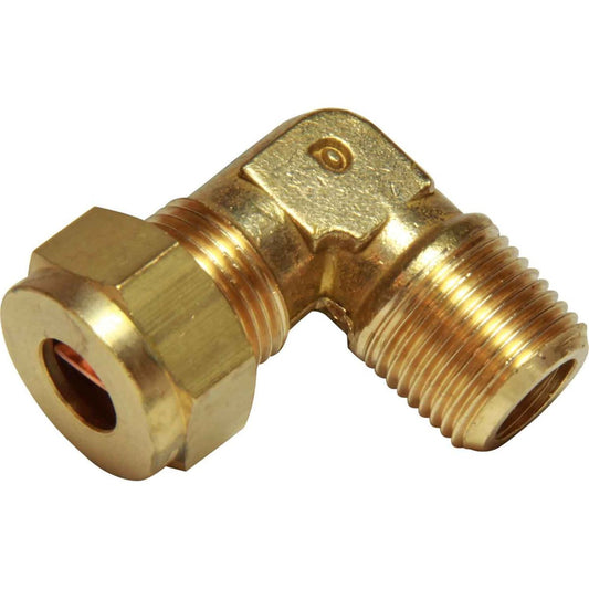 AG Brass Compression Elbow (3/8" BSPT Male to 3/8" Compression) 1-18570
