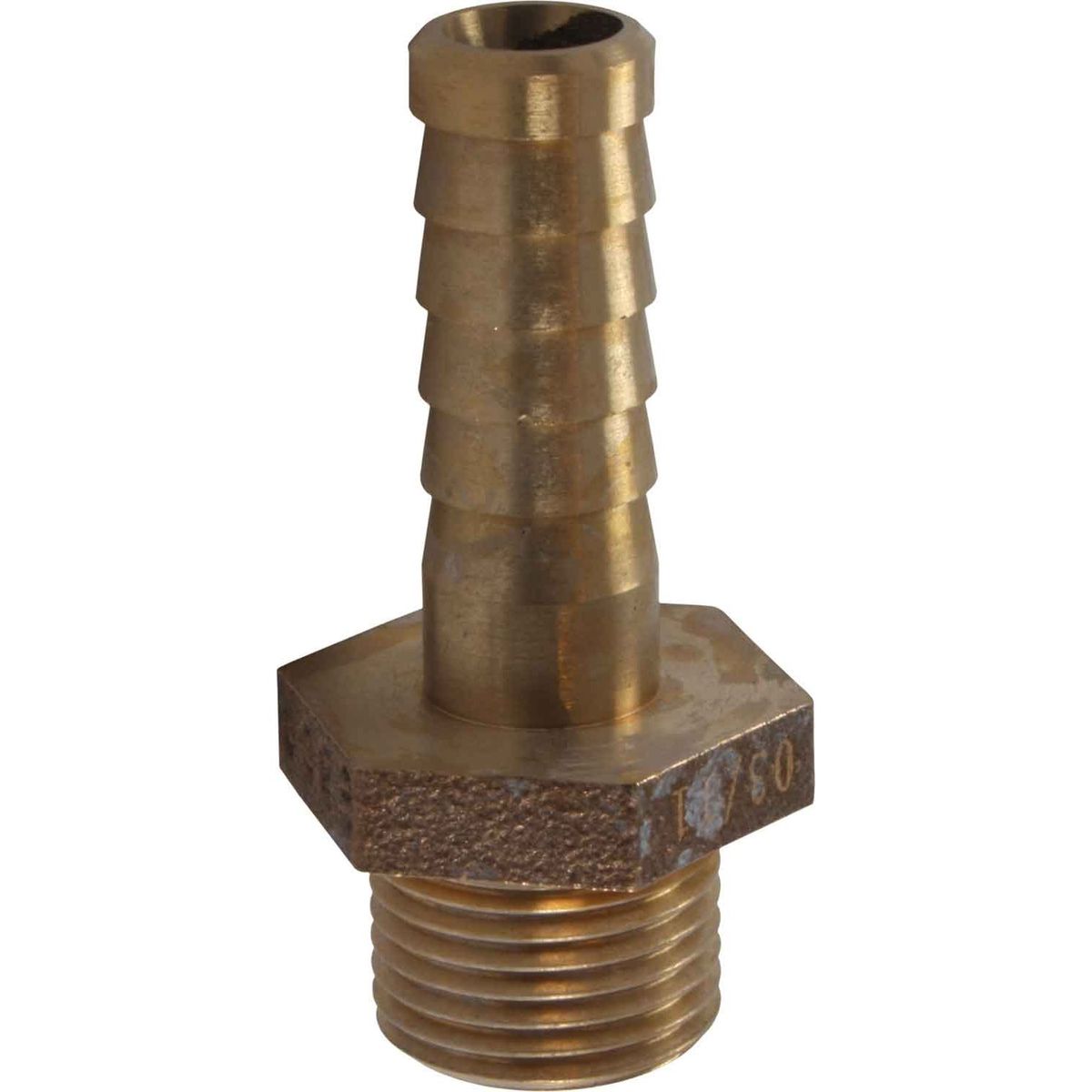 AG Bronze Straight Hose Tail (1/2" BSP Male to 13mm Hose) 1-72111