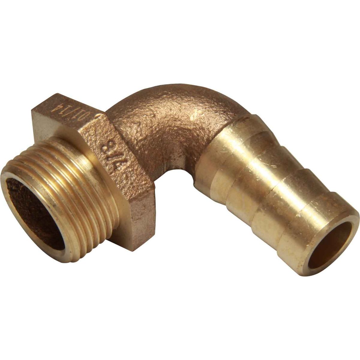 AG Bronze 90 Degree Hose Tail (3/4" BSP Male to 19mm Hose) 1-72132
