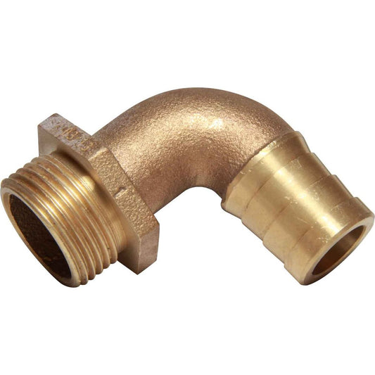 AG Bronze 90 Degree Hose Tail (1" BSP Male to 25mm Hose) 1-72133