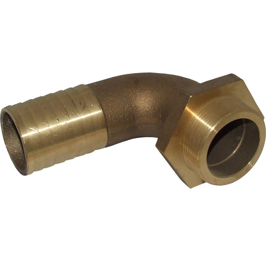 AG Bronze 90 Degree Hose Tail (2" BSP Male to 51mm Hose) 1-72136