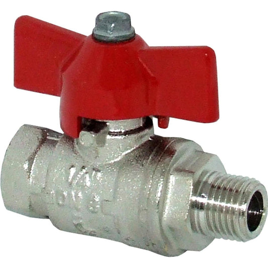 AG Brass Tee Handle Ball Valve (Male-Female / 1/4" BSP) 1-75290