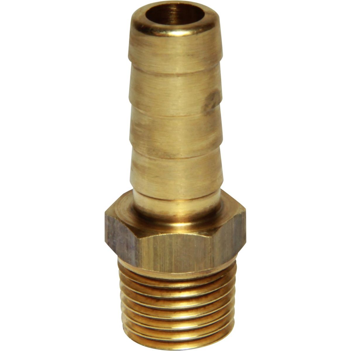AG Brass Straight Hose Tail (1/4" BSPT Male to 10mm Hose) 1-75993