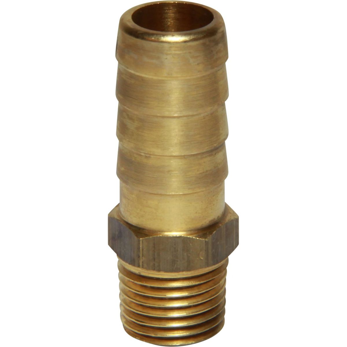 AG Brass Straight Hose Tail (1/4" BSPT Male to 13mm Hose) 1-75994
