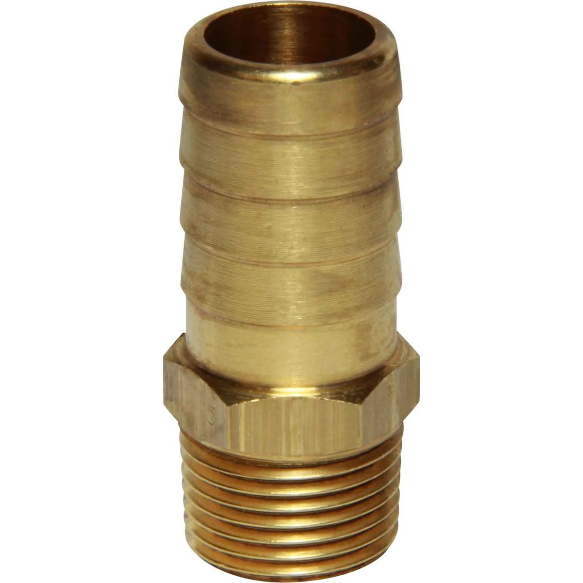 AG Brass Straight Hose Tail (3/8" BSPT Male to 16mm Hose) 1-76004