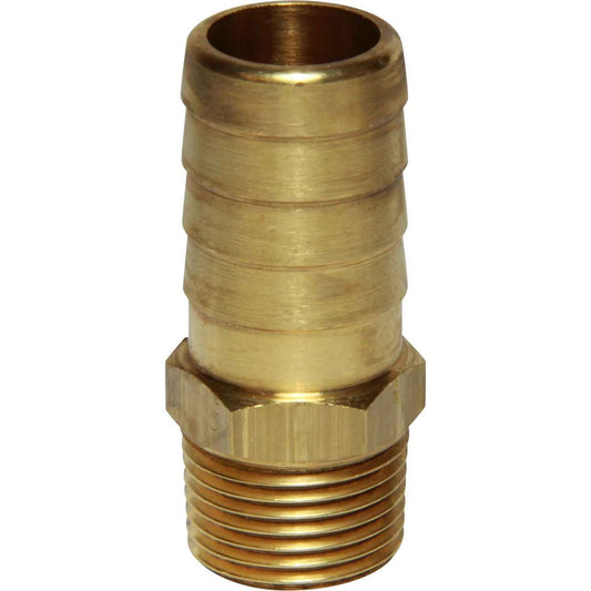 AG Brass Straight Hose Tail (3/8" BSPT Male to 16mm Hose) 1-76004
