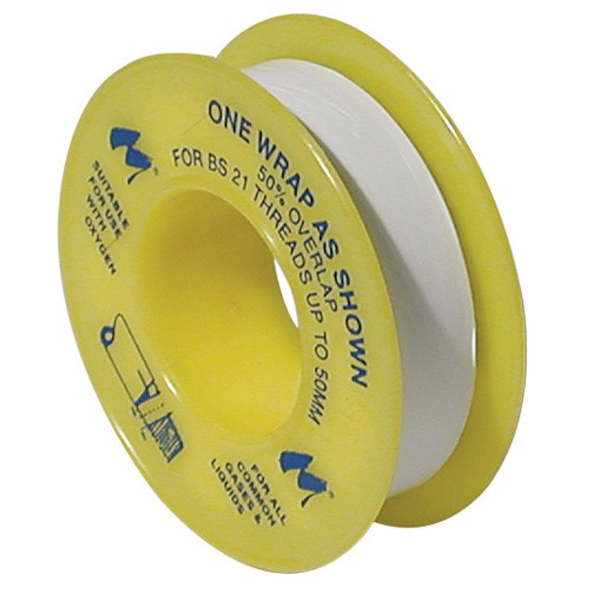 AG PTFE Gas Thread Tape EN751-3 (12mm Wide / 5m Roll) 1-79001