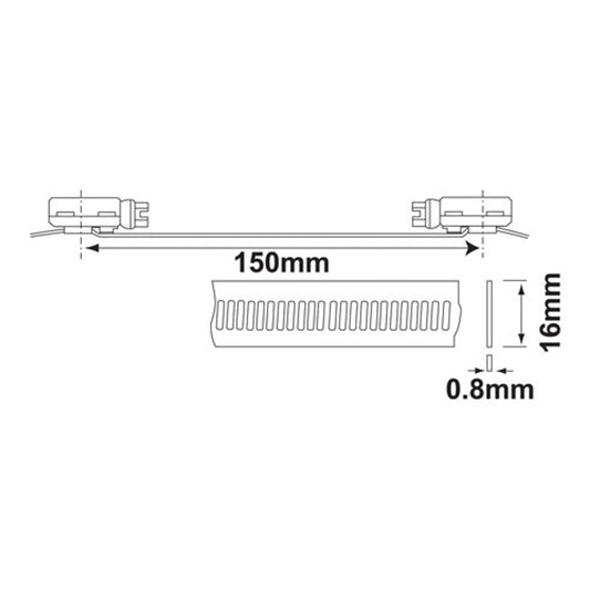 JCS Multi-Torque Stainless Steel 316 Band Connectors (Pack of 10) 1-88350
