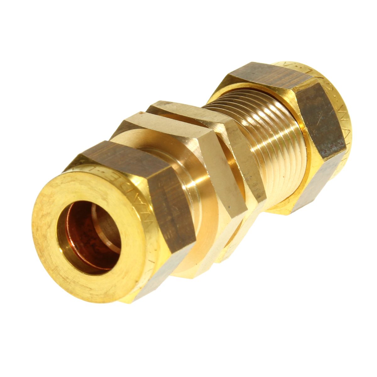 Wade Brass Compression Bulkhead Coupling (1/2" OD / 1/2" Bulkhead) 1051/L8