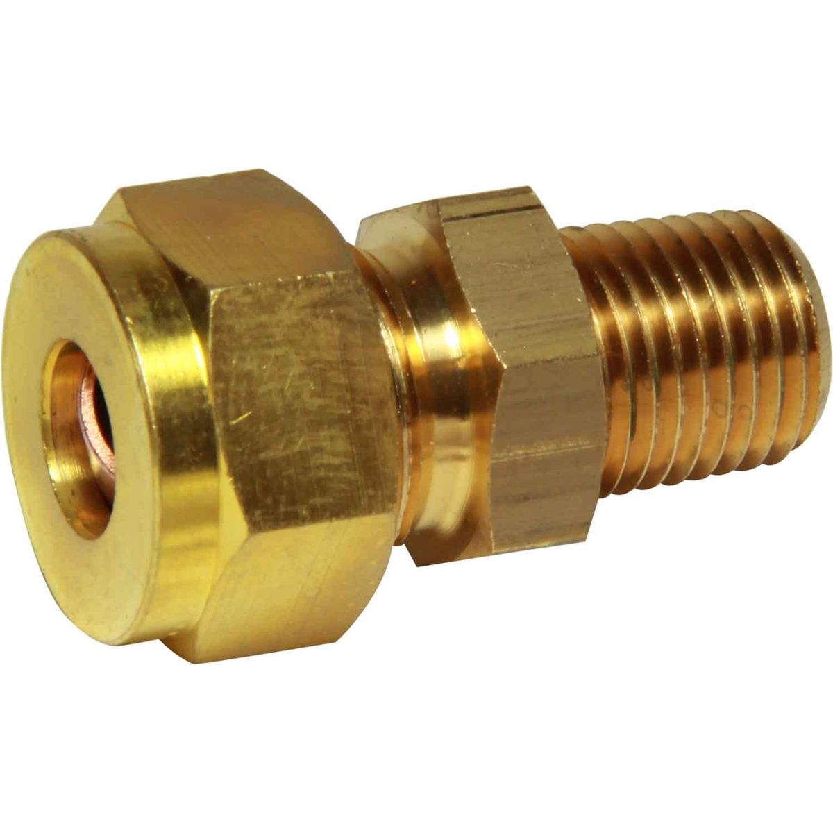 Wade Brass Compression Union (1/4" NPT Male to 3/8" Compression) 11-14120N